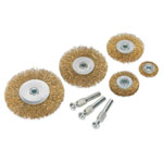 Sealey BWBS08 Wire Brush Set 8pc Brassed