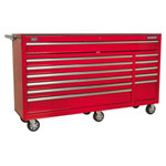 Sealey AP6612 Rollcab 12 Drawer with Ball Bearing Runners Heavy-Duty - Red