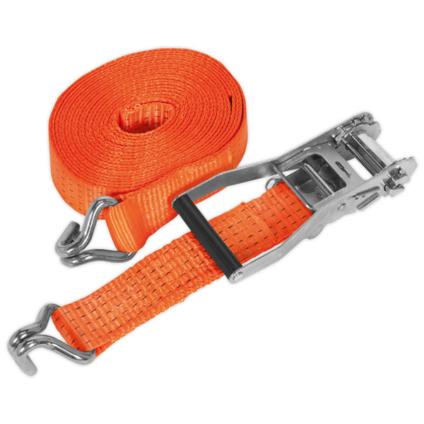 Sealey TD5010J Ratchet Tie Down 50mm x 10m Polyester Webbing 5000kg Load Test