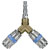 Sealey AC87 Twin Coupling Bodies Y-Adaptor