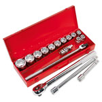 Sealey AK2597 Socket Set 17pc 3/4Sq Drive WallDrive® Metric