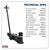Sealey YAJ30H Air Operated Jack 30tonne - Single Stage High Lift