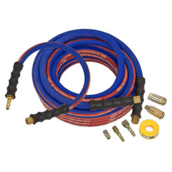 Sealey AHK02 Air Hose Kit Heavy-Duty 15mtr x Ø10mm with Connectors