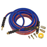 Sealey AHK02 Air Hose Kit Heavy-Duty 15mtr x Ø10mm with Connectors