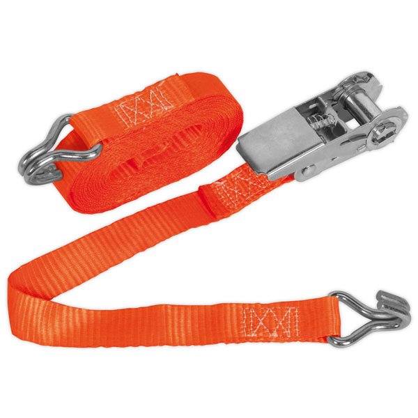 Sealey TD0845J Ratchet Tie Down 25mm x 4.5m Polyester Webbing 800kg Load Test