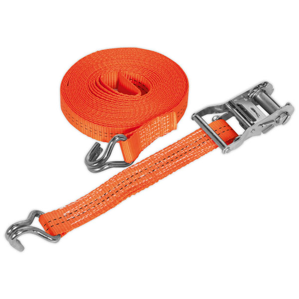 Sealey TD2006J Ratchet Tie Down 35mm x 6m Polyester Webbing 2000kg Load Test