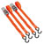 Sealey TD0540S2 Ratchet Tie Down 25mm x 4m Poly Webbing - S Hooks 500kg Pair