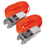 Sealey TD08045E Self-Securing Ratchet Tie Down 25mm x 4.5m 800kg Load - Pair