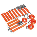 Sealey TDRWKIT Car Trans Ratchet Tie Down Alloy/Steel Wheel Kit 4pc 50mm x 3m