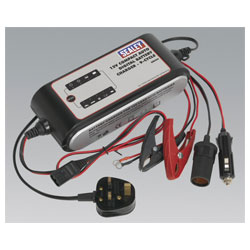 Sealey SMC04 Compact Auto Digital Battery Charger - 9-Cycle 12V