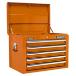 Sealey AP26059TO Topchest 5 Drawer with Ball Bearing Runners - Orange