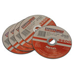 Sealey PTC/100CET5 Cutting Disc Ø100 x 1.2mm 16mm Bore - Pack Of 5