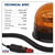 Sealey WB954LED Warning Beacon 45 LED 12/24V Magnetic Base