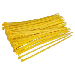 Sealey CT20048P100Y Cable Ties 200 x 4.8mm Yellow Pack Of 100