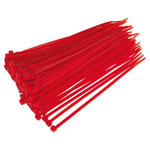 Sealey CT20048P100R Cable Ties 200 x 4.8mm Red Pack Of 100