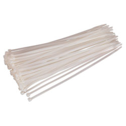 Sealey CT30048P100W Cable Ties 300 x 4.8mm White Pack Of 100