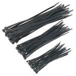 Sealey CT75B Cable Ties Assorted Black Pack Of 75