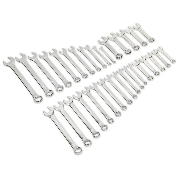 Sealey S01063 Combination Spanner Set 33pc - Metric/Imperial