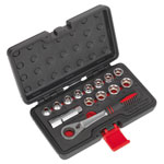 Sealey AK6926 Socket Set 14pc Go-Through Low Profile WallDrive® Metric