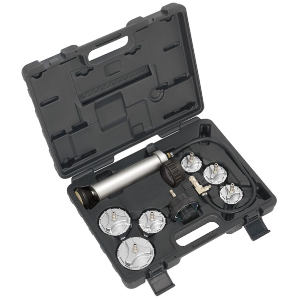 Sealey CV0011 Cooling System Pressure Test Kit 7pc - Commercial