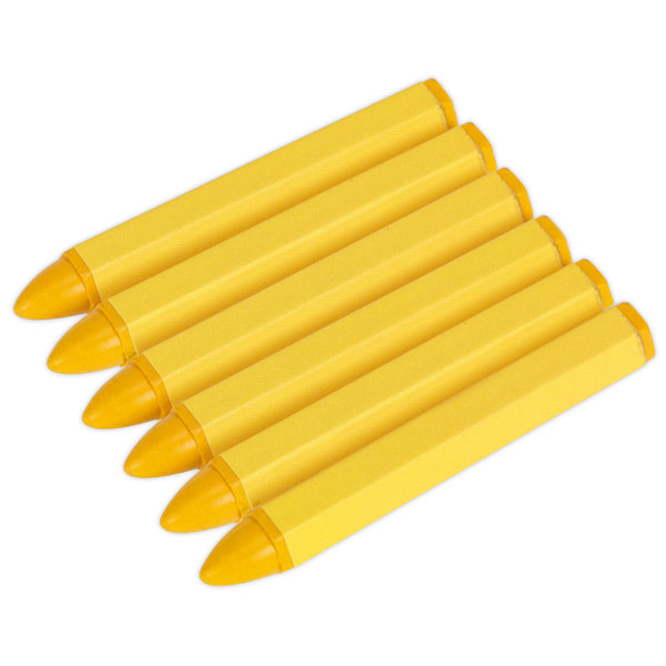 Sealey TST14 Tyre Marking Crayon - Yellow Pack of 6