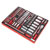 Sealey TBTP02 Tool Tray with Socket Set 91pc 1/4in & 3/8in & 1/2in Sq Drive