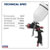 Sealey HVLP01 HVLP Gravity Feed Spray Gun 1.3mm Set-Up