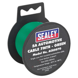 Sealey AC0507G Automotive Cable 5A 7mtr Green