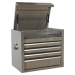 Sealey PTB66004SS Topchest 4 Drawer 675mm Stainless Steel Heavy-Duty