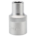 Draper Expert 09855 Expert 9mm 1/2 Sq. Dr. Hi-Torq Satin Chrome 6 Point Socket