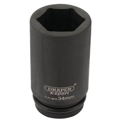 Draper Expert 27142 34mm 3/4 Square Drive Powerdrive Deep Impact Socket