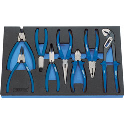 Draper Expert 49406 Heavy Duty Soft Grip Pliers Set in EVA Foam Insert Tray 8pc