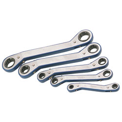 Draper Expert 39226 5 Piece Offset Metric Ratchet Ring Spanner Set