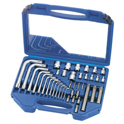 Draper Expert 40 Piece 1/4 3/8 and 1/2 Tx-star Bit Socket and Key Set