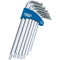 Draper Expert 73047 7-piece Ribe Hex Key Set In Plastic Holder