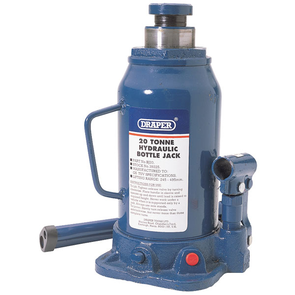 Draper 39225 20 Tonne Hydraulic Bottle Jack Rapid Online