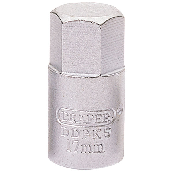 Draper 38323 17mm Hexagon - 3/8" Square Drive Drain Plug Key