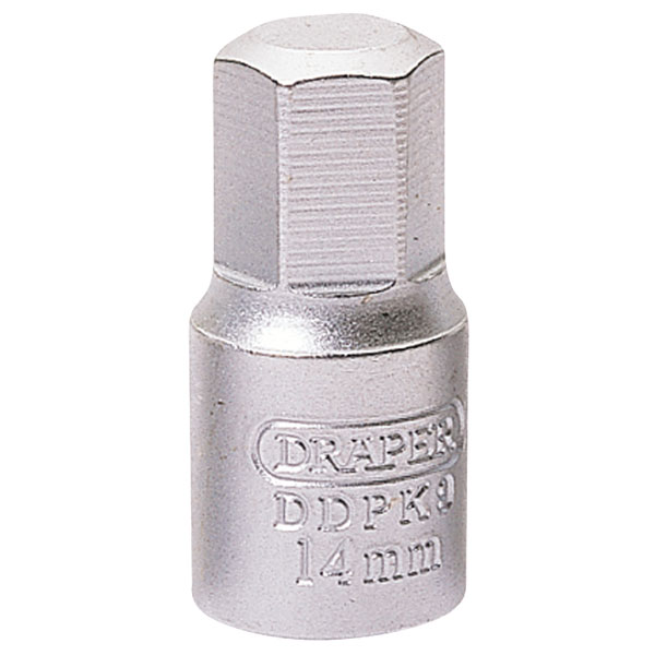 Draper 38327 14mm Hexagon - 3/8" Square Drive Drain Plug Key