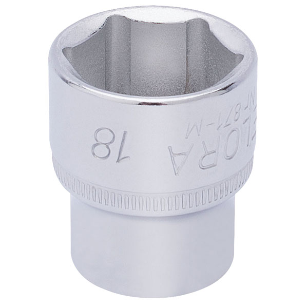  15235 18mm 3/8" Square Drive Hexagon Socket