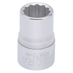 Elora 25870 11mm 3/8" Square Drive Bi-hexagon Socket
