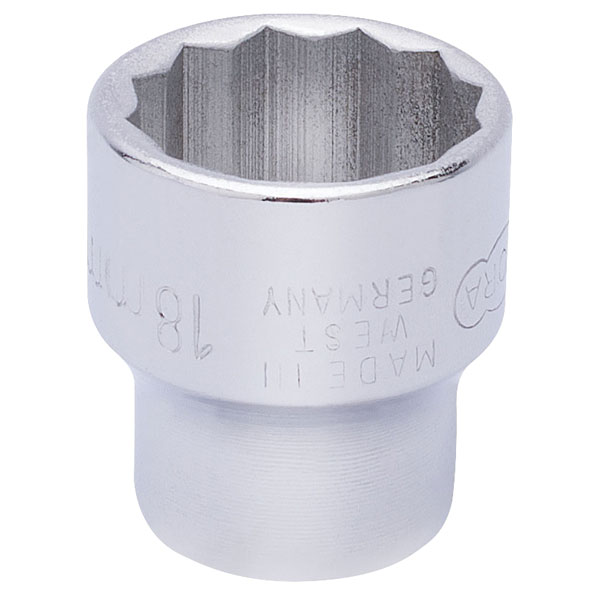  25945 18mm 3/8" Square Drive Bi-hexagon Socket