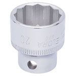 Elora 25961 20mm 3/8" Square Drive Bi-hexagon Socket