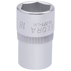 Elora 15307 18mm 1/2 Square Drive Hexagon Socket