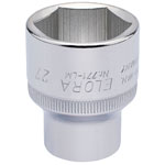 Elora 15316 27mm 1/2" Square Drive Hexagon Socket