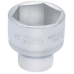 Elora 15323 34mm 1/2 Square Drive Hexagon Socket