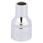 Elora 24541 9mm 1/2" Square Drive Bi-hexagon Socket