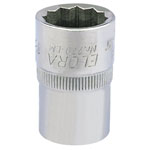 Elora 24632 18mm 1/2" Square Drive Bi-hexagon Socket