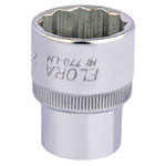 Elora 24682 23mm 1/2" Square Drive Bi-hexagon Socket