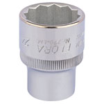 Elora 24690 24mm 1/2" Square Drive Bi-hexagon Socket