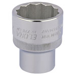 Elora 24723 27mm 1/2" Square Drive Bi-hexagon Socket
